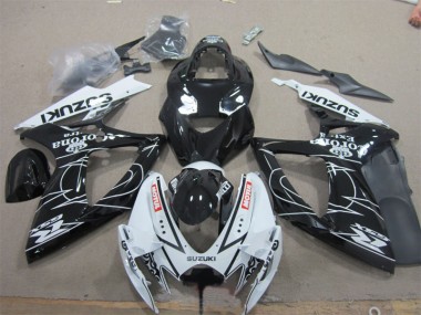 Nero Bianco Corona Extra Motul Carene Suzuki GSXR 600 K6 2006-2007