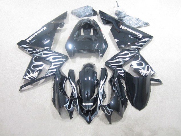 Nero Bianco Fiamma Carene Kawasaki ZX10R 2003-2005 Nero Bianco Fiamma Carene Kawasaki ZX10R 2003-2005