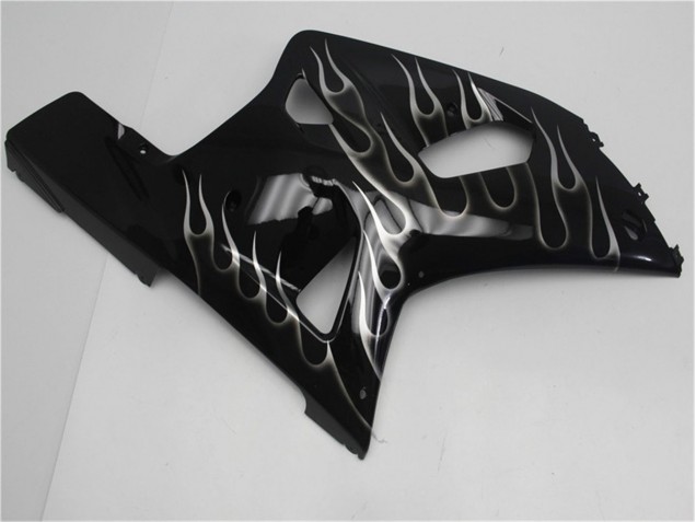 Nero Bianco Fiamma Carene Suzuki GSXR 600 / 750 K1 K2 K3 2001-2003 Nero Bianco Fiamma Carene Suzuki GSXR 600 / 750 K1 K2 K3 2001-2003