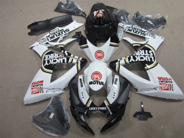 Nero Bianco Lucky Strike Motul Carene Suzuki GSXR 600 K6 2006-2007
