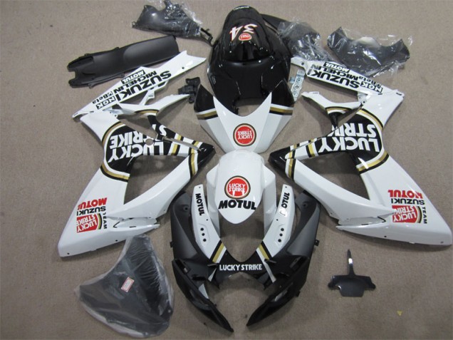Nero Bianco Lucky Strike Motul Carene Suzuki GSXR 600 K6 2006-2007 Nero Bianco Lucky Strike Motul Carene Suzuki GSXR 600 K6 2006-2007
