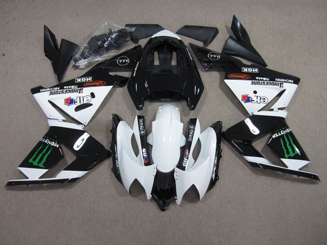 Nero Bianco Monster Carene Kawasaki ZX10R 2003-2005 Nero Bianco Monster Carene Kawasaki ZX10R 2003-2005