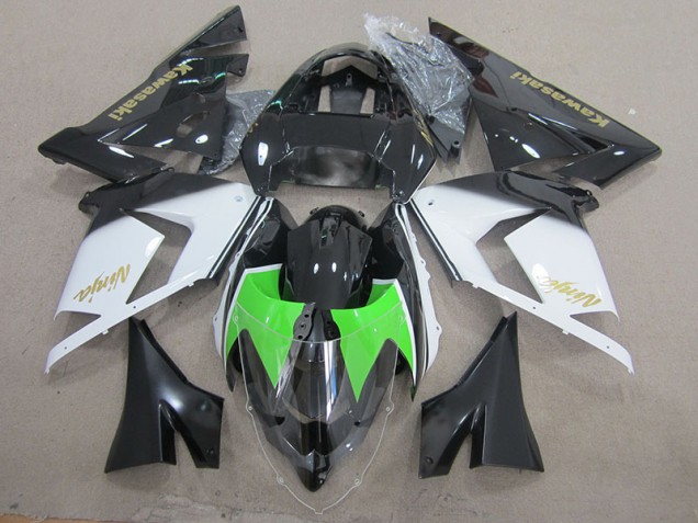 Nero Bianco Oro Ninja Carene Kawasaki ZX10R 2003-2005 Nero Bianco Oro Ninja Carene Kawasaki ZX10R 2003-2005