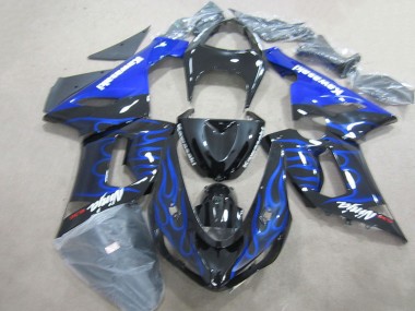 Nero Blu Fiamma Ninja 636 Carene Kawasaki ZX6R 2005-2006