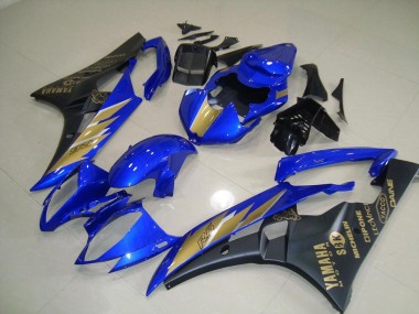 Nero Blu con Oro Adesivo Kit Carena & Plastica Yamaha R6 2006-2007