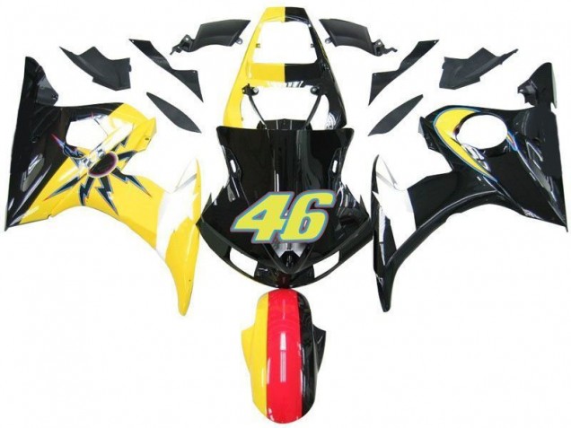 Nero Giallo No. 46 Carene Yamaha R6 2003-2005 Nero Giallo No. 46 Carene Yamaha R6 2003-2005