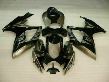 Nero Grigio Kit Carenatura Completa Suzuki GSXR 600 / 750 K6 2006-2007