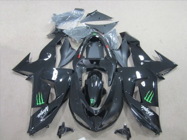 Nero Ninja Verde Monster Carene Kawasaki ZX6R 2007-2008