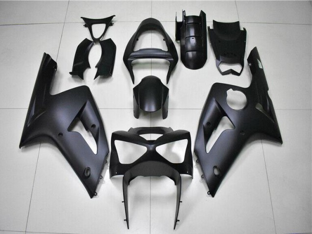 Nero Opaco ABS Plastica & Carena Kawasaki ZX6R 2003-2004 Nero Opaco ABS Plastica & Carena Kawasaki ZX6R 2003-2004