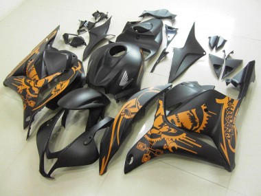 Nero Opaco Arancia Adesivo Carene Honda CBR 600 RR 2009-2012