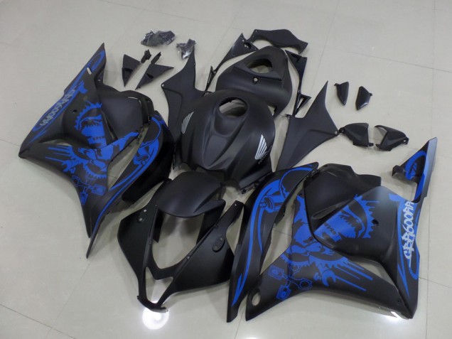 Nero Opaco Blu Cranio Carene Honda CBR 600 RR 2009-2012 Nero Opaco Blu Cranio Carene Honda CBR 600 RR 2009-2012