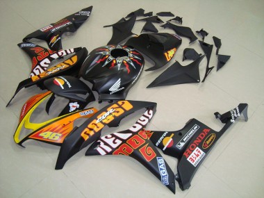 Nero Opaco Rossi Carene Honda CBR 600 RR 2007-2008
