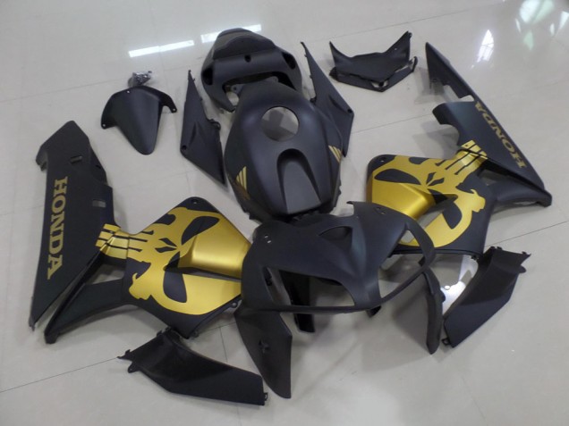 Nero Opaco con Oro Cranio Carene Honda CBR 600 RR 2005-2006 Nero Opaco con Oro Cranio Carene Honda CBR 600 RR 2005-2006