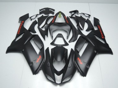 Nero Opaco con Rosso Adesivo Carene Kawasaki ZX6R 2007-2008