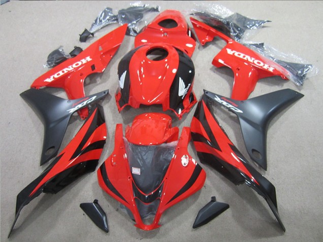 Nero Rosso ABS Plastica Honda CBR 600 RR 2007-2008 Nero Rosso ABS Plastica Honda CBR 600 RR 2007-2008