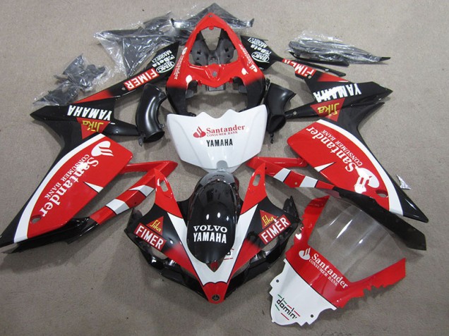 Nero Rosso Bianco Santander Carene Yamaha R1 2007-2008 Nero Rosso Bianco Santander Carene Yamaha R1 2007-2008