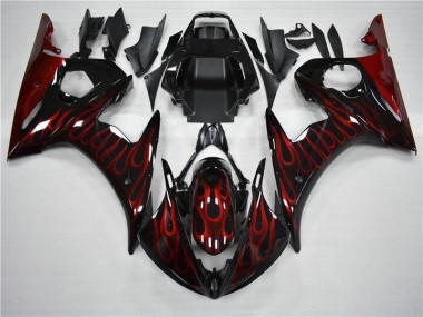 Nero Rosso Fiamma Carena Yamaha R6 2003-2005