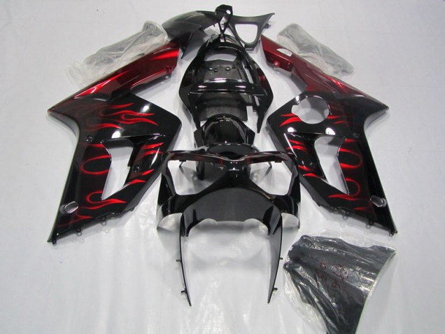 Nero Rosso Fiamma Carene Kawasaki ZX6R 2003-2004