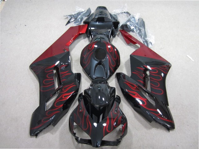Nero Rosso Fiamma Kits Carenatura Completo ABS Honda CBR 1000 RR 2004-2005 Nero Rosso Fiamma Kits Carenatura Completo ABS Honda CBR 1000 RR 2004-2005