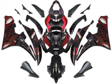 Nero Rosso Fiamma Kits Carene Completa Yamaha R6 2006-2007