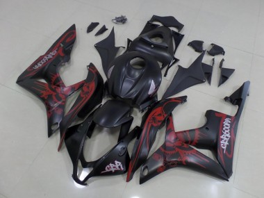 Nero Rosso Kit Completo Carenatura ABS Honda CBR 600 RR 2007-2008