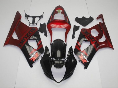 Nero Rosso Kits Carene Completa Suzuki GSXR 1000 K3 2003-2004