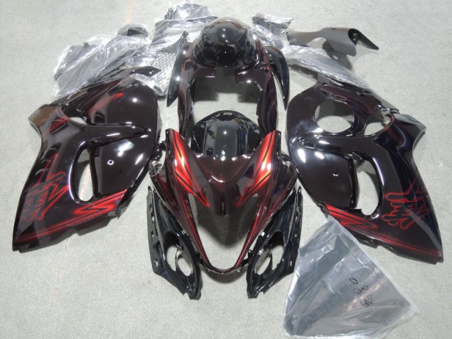 Nero Rosso Kits Carene Suzuki GSXR 1300 Hayabusa 2008-2019