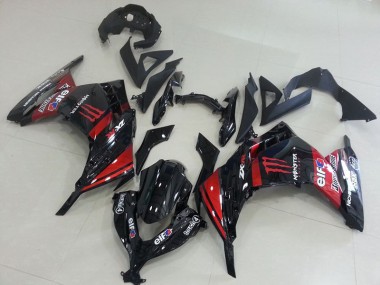 Nero Rosso Monster Carene Kawasaki ZX 300R 2013-2016