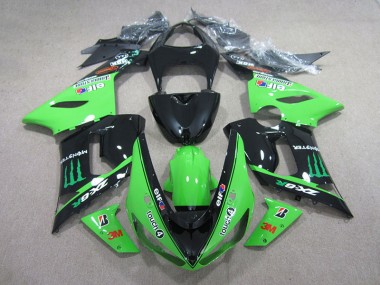 Nero Verde 3M Touch4 Monster Carene Kawasaki ZX6R 2005-2006