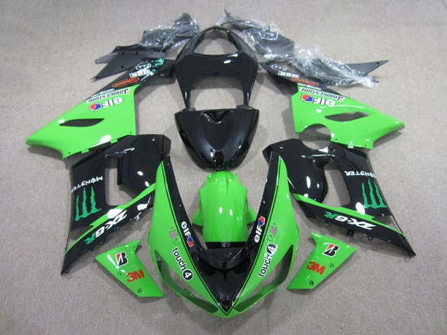 Nero Verde 3M Touch4 Monster Carene Kawasaki ZX6R 2005-2006 Nero Verde 3M Touch4 Monster Carene Kawasaki ZX6R 2005-2006