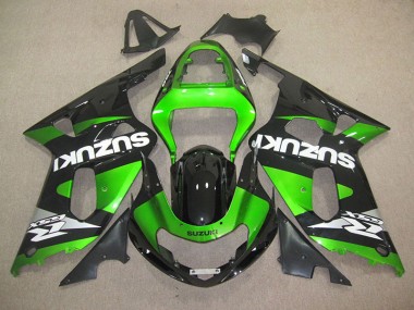 Nero Verde Kits Carenatura Iniezione Suzuki GSXR 600 K1 K2 K3 2001-2003