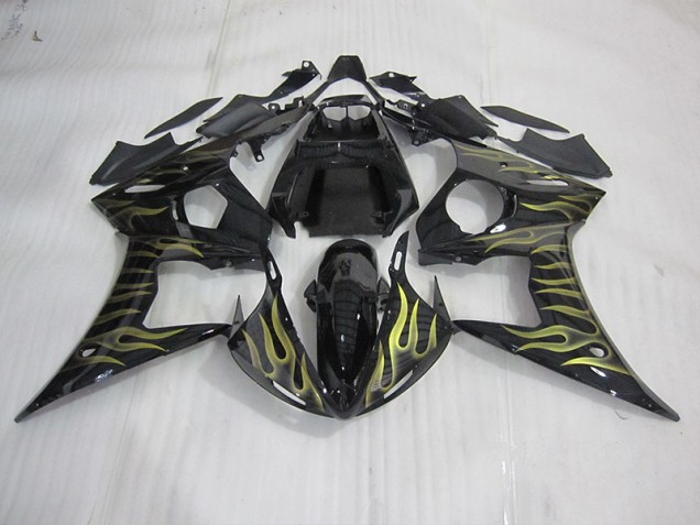 Nero con Giallo Fiamma Carene Yamaha R6 2003-2005 Nero con Giallo Fiamma Carene Yamaha R6 2003-2005