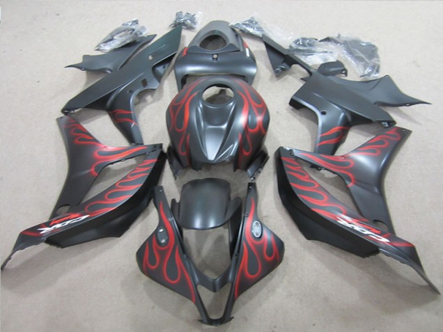 Nero con Rosso Fiamma Carene Honda CBR 600 RR 2007-2008 Nero con Rosso Fiamma Carene Honda CBR 600 RR 2007-2008