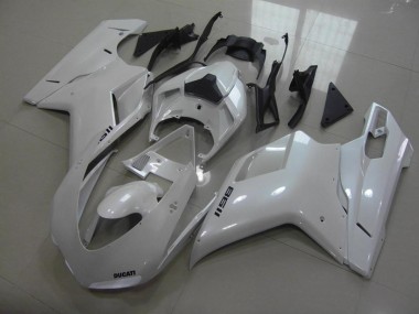 Pear Bianco Nero Decalcomanie Carene Ducati 848 1098 1198 2007-2014