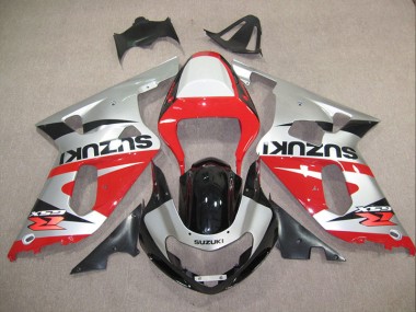 Rosso Argento Carene Suzuki GSXR 600 K1 K2 K3 2001-2003