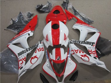 Rosso Bianco ABS Kits Carena Honda CBR 600 RR 2007-2008