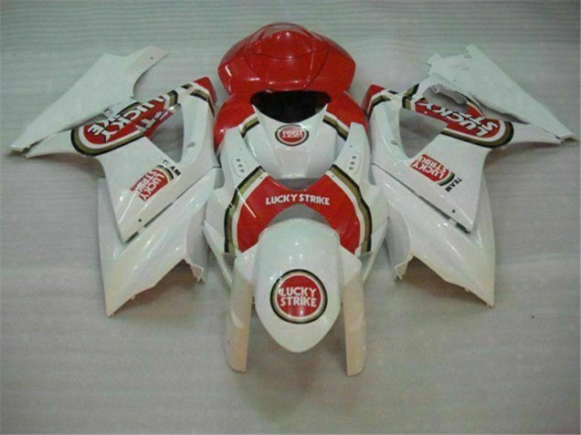 Rosso Bianco ABS Plastica & Carena Suzuki GSXR 1000 K7 2007-2008 Rosso Bianco ABS Plastica & Carena Suzuki GSXR 1000 K7 2007-2008