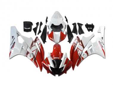 Rosso Bianco Kit Carene Completa Yamaha R6 2006-2007