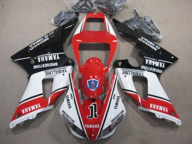 Rosso Bianco Nero ABS Kit Carenatura Yamaha R1 2009-2011