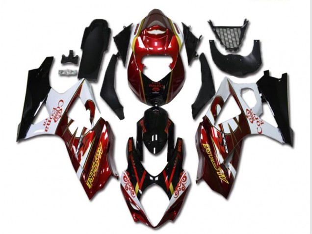 Rosso Bianco Nero Carene Suzuki GSXR 1000 K7 2007-2008 Rosso Bianco Nero Carene Suzuki GSXR 1000 K7 2007-2008
