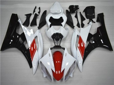 Rosso Bianco Nero Kit Carena & Plastica Yamaha R6 2006-2007