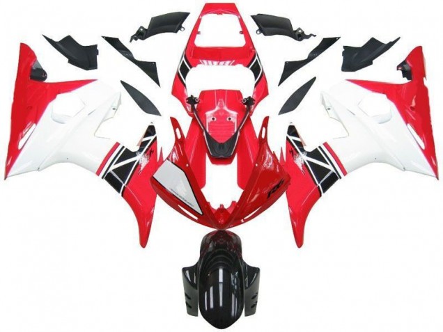 Rosso Bianco Nero Kit Completo Carenatura ABS Yamaha R6 2003-2005 Rosso Bianco Nero Kit Completo Carenatura ABS Yamaha R6 2003-2005