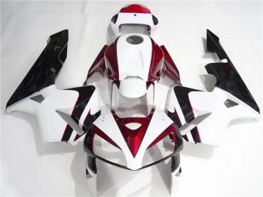 Rosso Bianco Nero Kits Carene Completa Honda CBR 600 RR 2005-2006