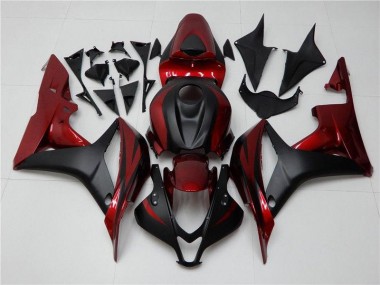 Rosso Nero ABS Kits Carene Honda CBR 600 RR 2007-2008