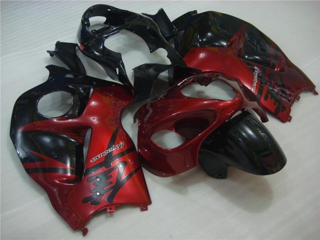 Rosso Nero ABS Plastica & Carena Suzuki GSXR 1300 Hayabusa 1996-2007 Rosso Nero ABS Plastica & Carena Suzuki GSXR 1300 Hayabusa 1996-2007