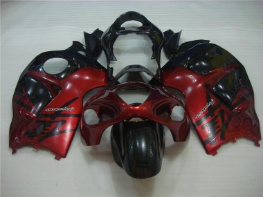 Rosso Nero ABS Plastica & Carena Suzuki GSXR 1300 Hayabusa 1996-2007