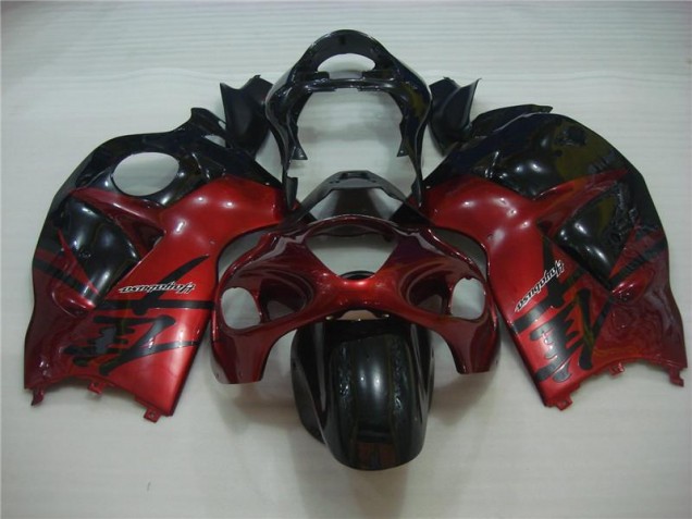 Rosso Nero ABS Plastica & Carena Suzuki GSXR 1300 Hayabusa 1996-2007 Rosso Nero ABS Plastica & Carena Suzuki GSXR 1300 Hayabusa 1996-2007