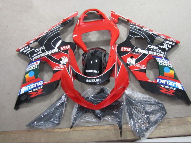 Rosso Nero Denso Carene Suzuki GSXR 1000 K1 2000-2002 Rosso Nero Denso Carene Suzuki GSXR 1000 K1 2000-2002