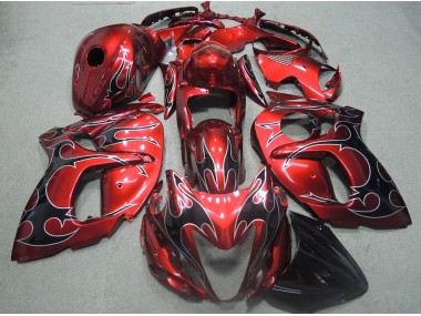 Rosso Nero Fiamma Carene Suzuki GSXR 1300 Hayabusa 2008-2019
