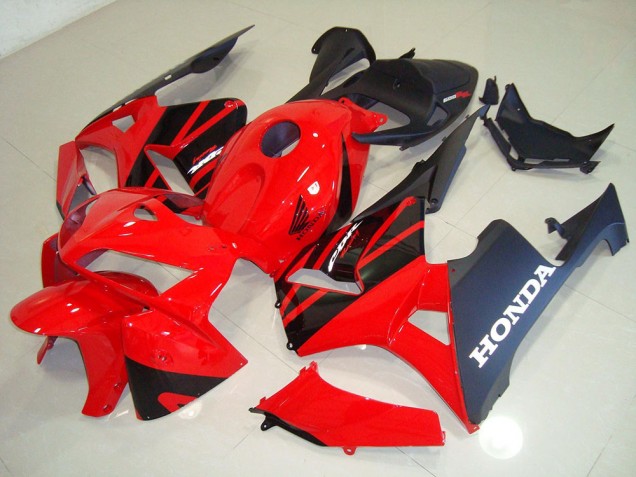 Rosso Nero Kit Completo Carenatura ABS Honda CBR 600 RR 2005-2006 Rosso Nero Kit Completo Carenatura ABS Honda CBR 600 RR 2005-2006